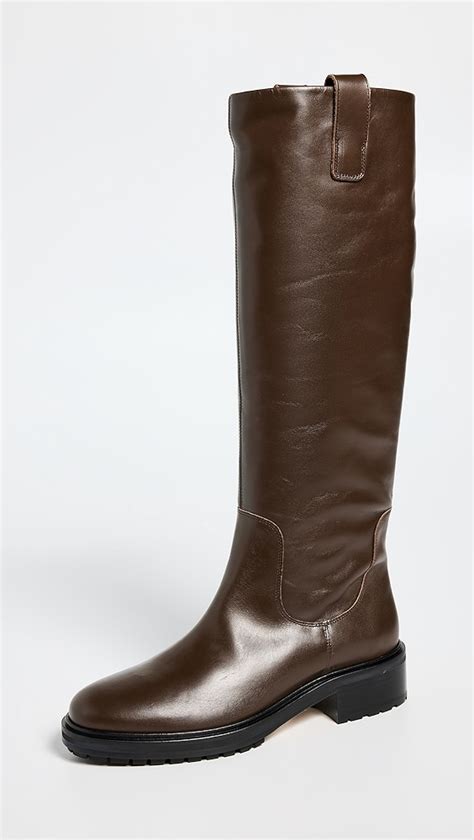 Aeyde Henry Calf Leather Moka Riding Boots Shopbop