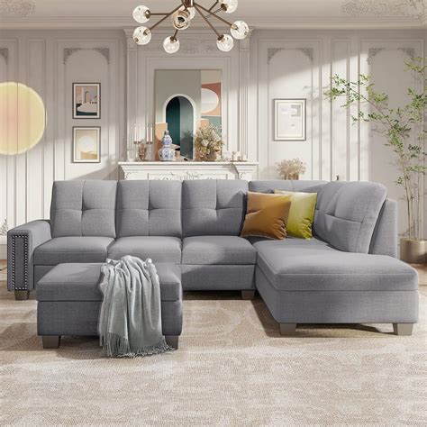 Amazon P Purlove Sectional Sofa With Reversible Chaise Lounge L