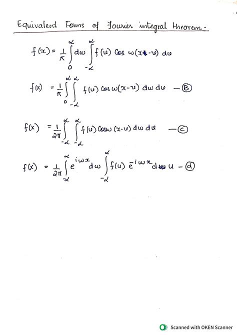 SOLUTION Fourier Integral Studypool