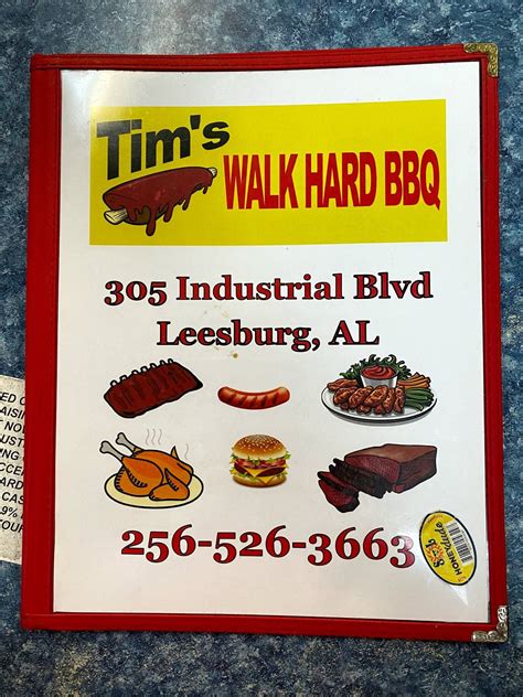 Menu At Walk Hard Bbq Leesburg