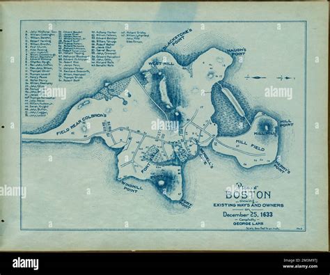 Plan Of Boston Showing Existing Ways And Owners On December