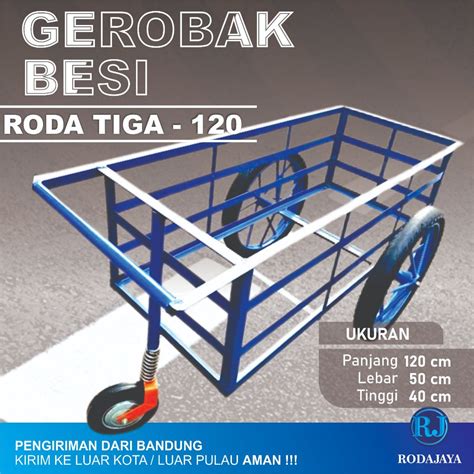 Jual Gerobak Besi Roda Tiga X X Cm Kereta Barang Alat Angkut