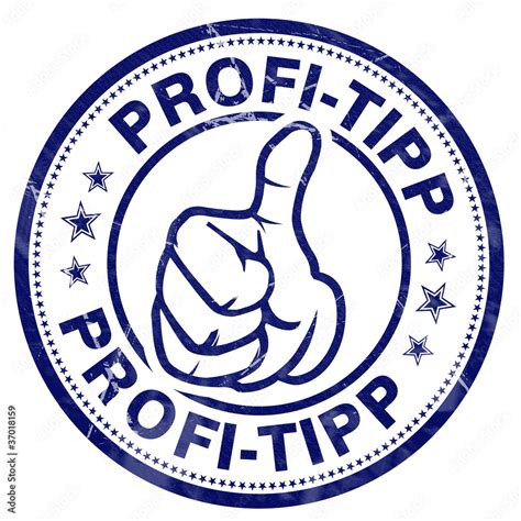 Profi Tipp Stempel Button Stock Illustration Adobe Stock