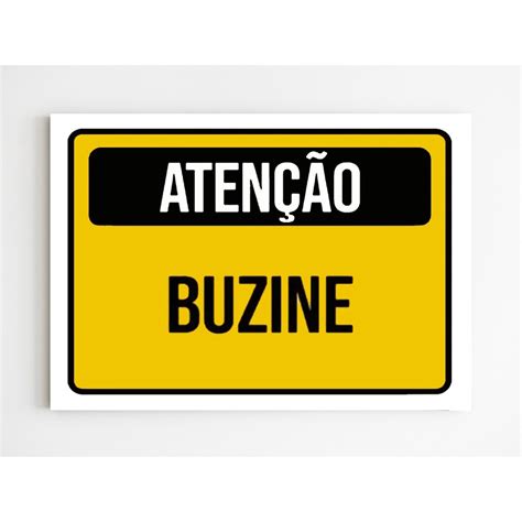 Kit Placas De Sinaliza O Aten O Buzine Aviso Mdf X No Shoptime