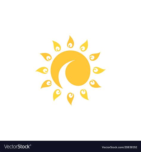 Swirl Sun Royalty Free Vector Image Vectorstock