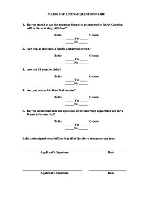 Marriage Questionnaire Fill Online Printable Fillable Blank