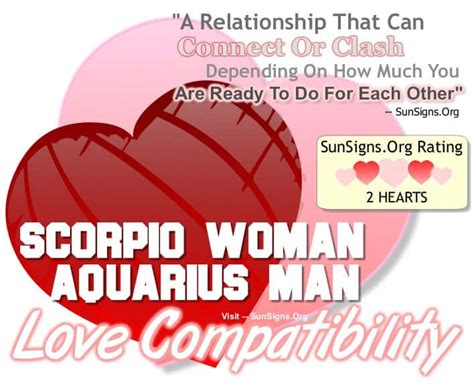 Scorpio Woman Aquarius Man Can Connect Or Clash Sunsigns Org