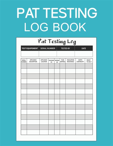 Buy Pat Testing Log Book Portable Appliance Testing Certificate