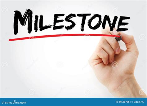 Milestone Text With Marker Business Concept Background Stock Image