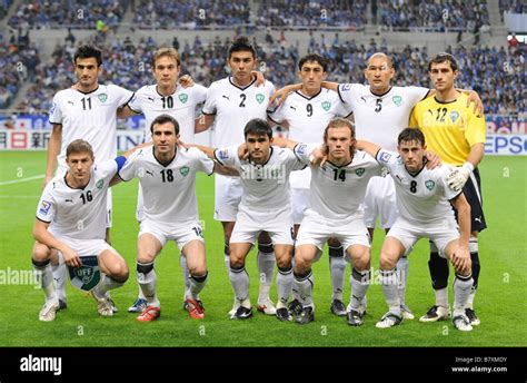 Uzbekistan Team Group Line Up UZB OCTOBER 15 2008 Football 2010 FIFA