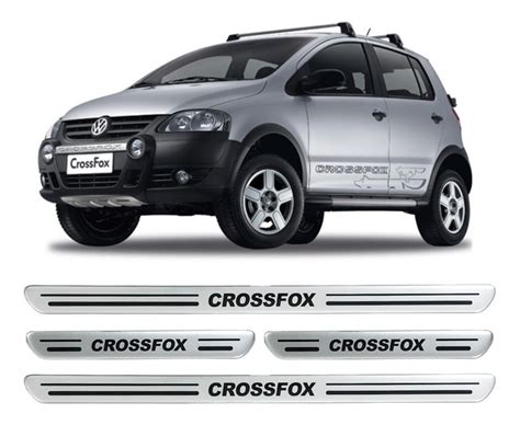 Soleira De Porta Resinada Vw Crossfox 05 06 07 2008 Prata R 92 99