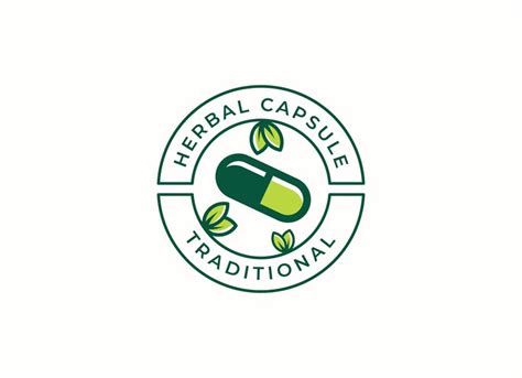 Premium Vector Herbal Capsule Pill Leaf Medicine Drug Logo Vector