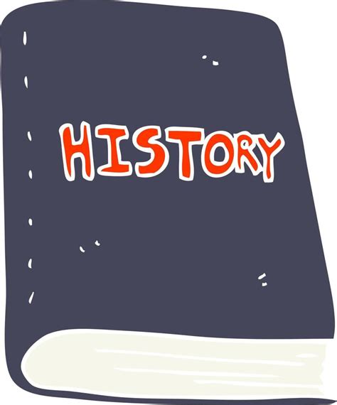 flat color illustration of a cartoon history book 12173742 Vector Art ...