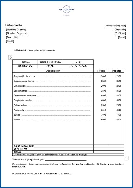 Presupuesto De Un Proyecto Ejemplos Formatos 2022 Images