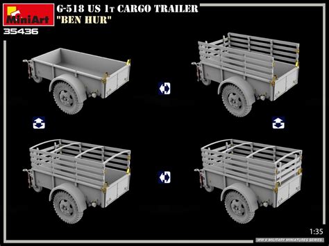 MiniArt 35436 G 518 US 1t Cargo Trailer Ben Hur Armorama