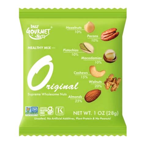 Daily Gourmet Nuts Unsalted Mixed Nuts Snack Packsindividually