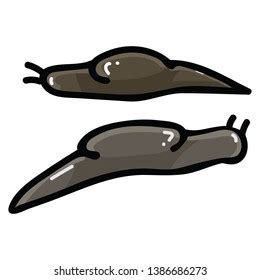 Cute Slug Cartoon Vector Illustration Motif Stock Vector (Royalty Free ...