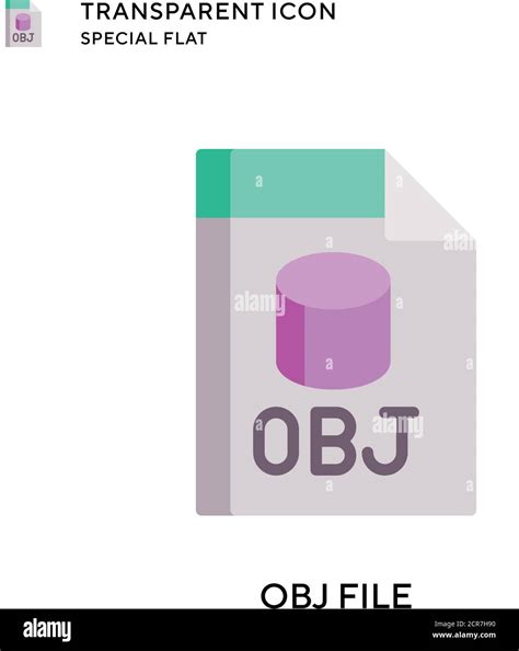 Obj File Vector Icon Flat Style Illustration EPS 10 Vector Stock