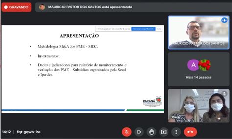 Reunião é realizada para orientações e acompanhamento do PME