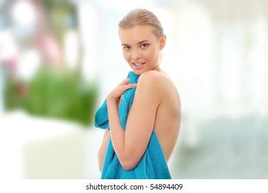 Portrait Beautiful Naked Woman Covering Her Stock Photo Edit Now