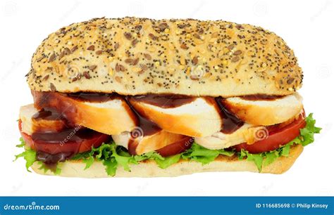 Chunky Chicken And Salad Sandwich Stock Photo - Image of roasted ...