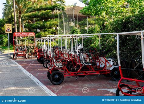 Parked Rental Tourist Trike Vehicles on One of the Streets in Alcudia ...