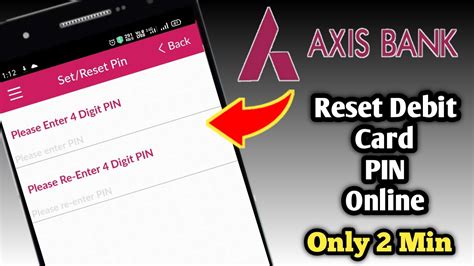 Axis Debit Card Pin Change Axis Debit Card Pin Generation Online