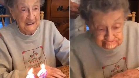 102 Year Old Louise Bonito Blows Out Birthday Candles But Loses Her