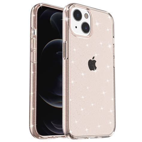 Glittery Powder Soft Tpu Hard Pc Iphone Plus Skal Guld