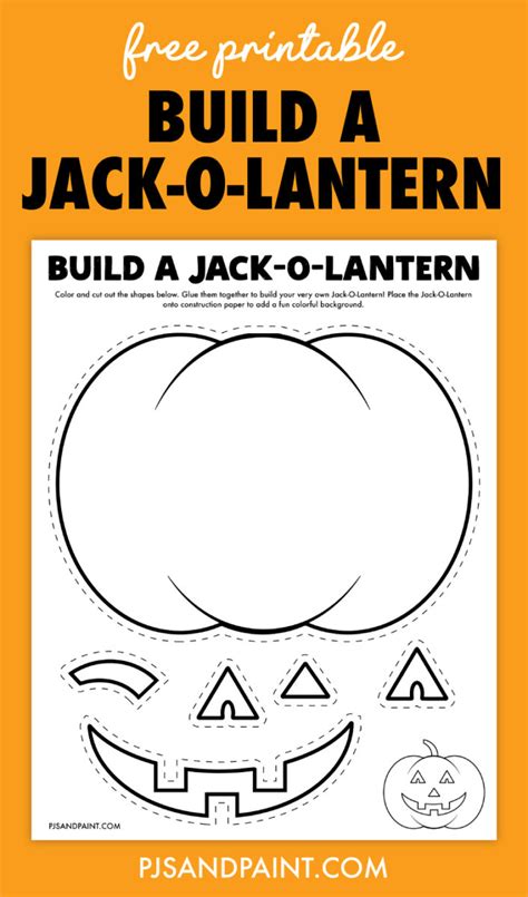 Free Printable Build A Jack O Lantern Craft Pjs And Paint