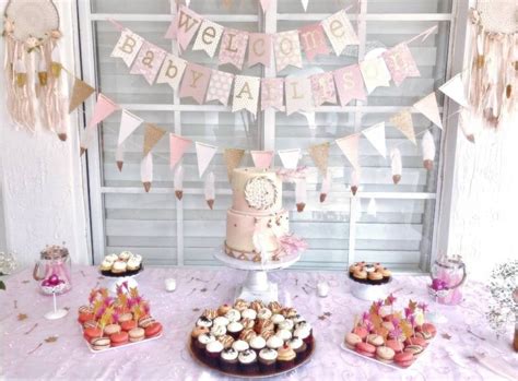 Personalized Baby Shower Banner Pink and Gold Sweet Baby - Etsy