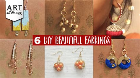 Beautiful Diy Earrings Handmade Earrings Jewellery Design Youtube