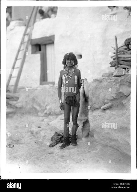 Hopi Snake Priest At The Pueblo Of Walpi Arizona Ca1897 Stock Photo