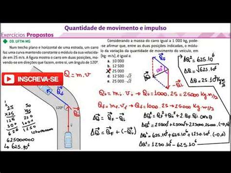 Exercícios de Quantidade de Movimento e Impulso YouTube