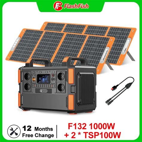 ₩1865604에서 Flashfish 1048wh 태양 광 발전소 1000w 휴대용 발전기 200w 태양 전지판 키트 36v