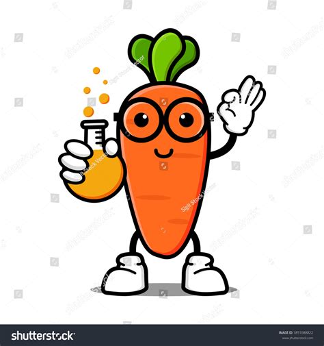 Cute Carrot Cartoon Mascot Character Funny Royalty Free Stock Vector 1851088822