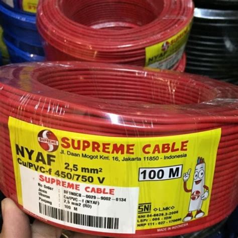 Jual Kabel Listrik NYAF Serabut 2 5mm 2 5mm 1x2 5mm 1x2 5mm Supreme