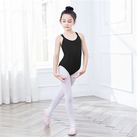 Gymnastic Leotard Girls Double Straps Camisole Dance Leotard Spaghetti