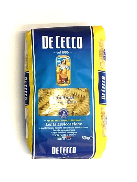 Fusilli 500g De Cecco 39 kr st Österqvist Delikatess Catering