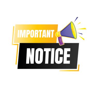 Important Notice Png Image Important Notice Vector Banner Design Png