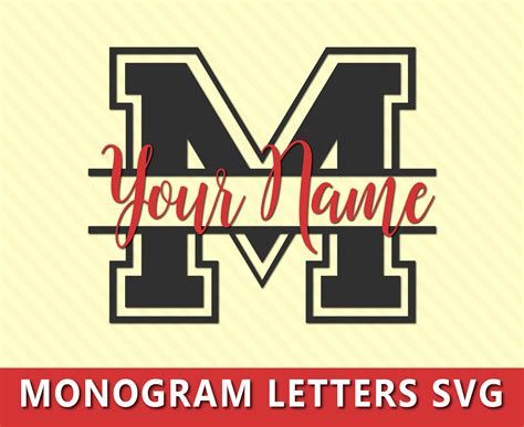 Monogram Letters Svg Split Monogram Svg Monogram Alphabet Svg Etsy