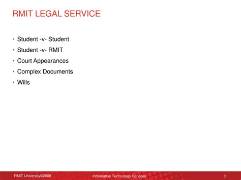 Ppt Rmit Legal Service Powerpoint Presentation Free Download Id5844490