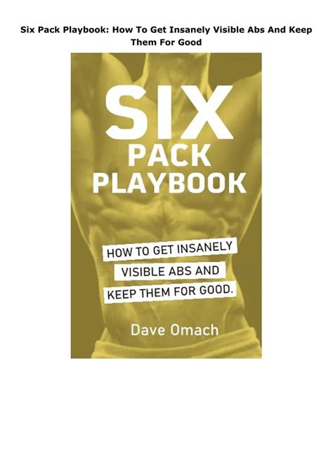 Ppt Pdf⚡️ Read ️online Six Pack Playbook How To Get Insanely