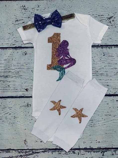 Mermaid Birthday Girl Outfit Mermaid Bodysuit Mermaid Baby | Etsy