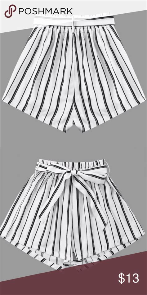 Zaful Black and white striped shorts | Flowy shorts, Clothes design, Striped shorts