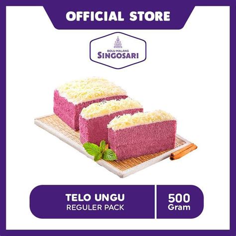 Jual Bolu Malang Singosari Telo Ungu Reguler Pack 500 Gr Shopee