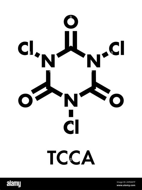 Molécule d acide trichloroisocyanurique TCCA Utilisé comme