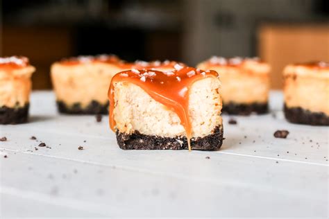 Mini Salted Caramel Cheesecakes {gluten Free Option} See Brooke Cook