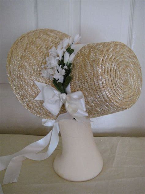 Regency Straw Bonnet Jane Austen Bridal Poke By RegencyRegalia ETSY