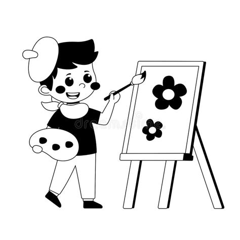 Kids Drawing Clipart Black And White